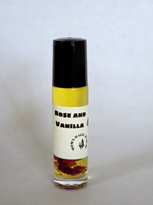 Rose & Vanilla Natural Perfume Roll-On — Mom's Magic by Rubi