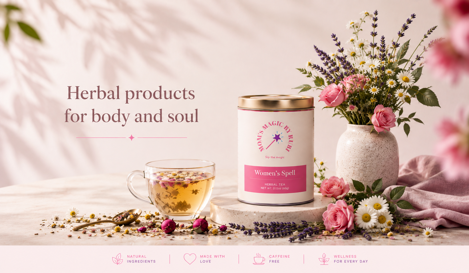 Herbal products for body and soul — Mom's Magic by Rubi Women's Spell herbal tea
